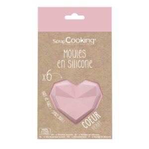 Scrap Cooking Καλούπια Σιλικόνης 6Τμχ 7.8x8.7xΥ3.1cm Καρδιές SCC-2912 - Image 3