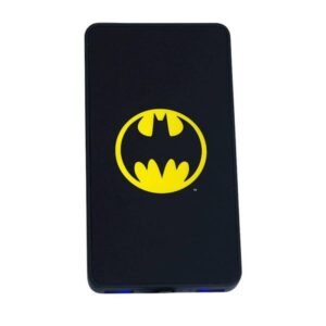 Lazerbuilt Power Bank DC Batman Με 2 Θύρες USB-A Και Φωτιζόμενο Logo 6000mAh 2A Μαύρο PBBM-6LI-BATLOGO