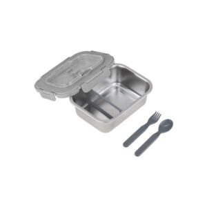 Estia Φαγητοδοχείο Ανοξείδωτο Ορθογώνιο 1200ml Με Κουτάλι - Πηρούνι Και Διαχωριστικό 01-33736