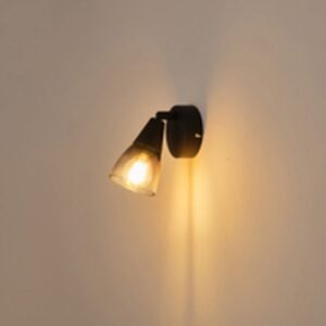 Arte Illumina Σποτ Μονό - Απλίκα Classy 1xE14 Φ8xY16.5cm Μαύρο 145-25270 - Image 2