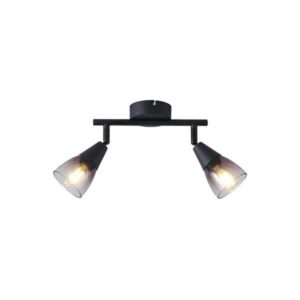 Arte Illumina Σποτ Διπλό- Απλίκα Classy 2xE14 22x8x16.5cm Μαύρο 145-25271
