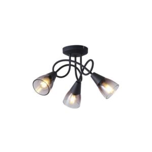 Arte Illumina Φωτιστικό Οροφής Τρίφωτο Classy 3xE14 Φ38xH18.5cm Μαύρο 145-25272