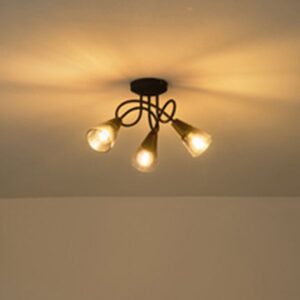 Arte Illumina Φωτιστικό Οροφής Τρίφωτο Classy 3xE14 Φ38xH18.5cm Μαύρο 145-25272 - Image 2