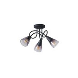 Arte Illumina Φωτιστικό Οροφής Τρίφωτο Classy 3xE14 Φ38xH18.5cm Μαύρο 145-25272 - Image 5