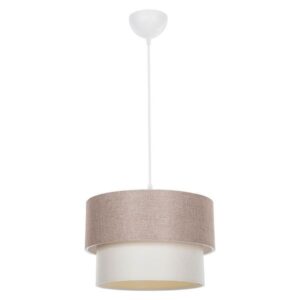 Pakoworld Φωτιστικό Οροφής Μονόφωτο PWL-1194 1xΕ27 Φ30x19cm Μπεζ 147-000116