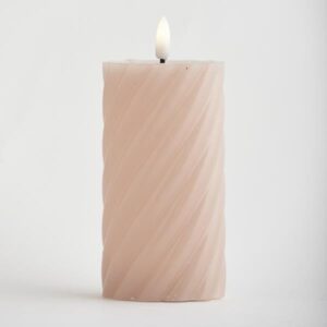 Eurolamp Κερί Μπαταρίας Με Φλόγα Και Χρονοδιακόπτη 7x16cm Ροζ 147-15103
