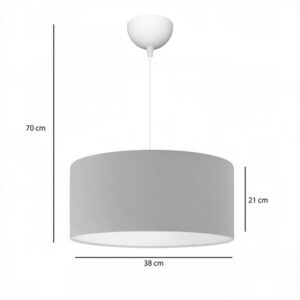 Pakoworld Φωτιστικό Οροφής Μονόφωτο PWL-1091 1xΕ27 Φ38x21cm Μπεζ 202-000166 - Image 2