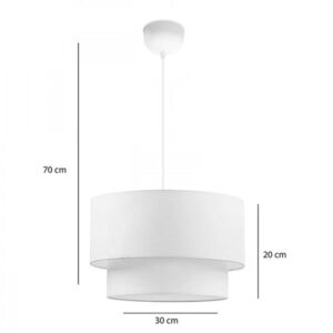 Pakoworld Φωτιστικό Οροφής Μονόφωτο Tachi 1xΕ27 Φ30x20cm Κρεμ 202-000168 - Image 2