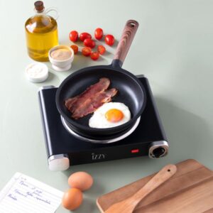 Izzy Ηλεκτρική Εστία Μονή Φ18.5cm 1500W Με Θερμοστάτη 6 Θέσεων Μαύρη IZ-1202 - Image 3
