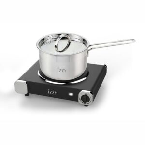 Izzy Ηλεκτρική Εστία Μονή Φ18.5cm 1500W Με Θερμοστάτη 6 Θέσεων Μαύρη IZ-1202 - Image 2