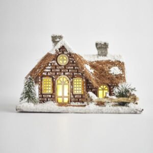Eurolamp Διακοσμητικό Σπιτάκι Φωτιζόμενο Με LED 30x20x20cm Μπαταρίας 600-43990 - Image 2