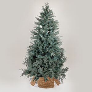 Eurolamp Ποδιά Δέντρου Ψάθινη 35x58x23cm Φυσικό Μπεζ Με Λευκό 600-46191 - Image 2