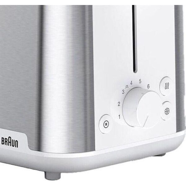 Braun Φρυγανιέρα 2 Θέσεων 900W Inox-Λευκό HT1510WH - Image 3