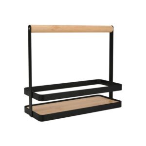 Estia Θήκη Οργάνωσης Με Χερούλι Bamboo Essentials 24x10.5x21.3cm Μαύρο 01-28343