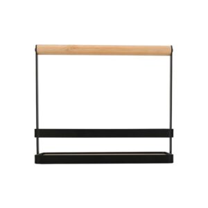 Estia Θήκη Οργάνωσης Με Χερούλι Bamboo Essentials 24x10.5x21.3cm Μαύρο 01-28343 - Image 2