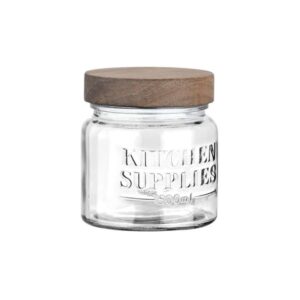 Estia Δοχείο Αποθήκευσης Allure Γυάλινο 500ml 10x10x11cm Με Ξύλινο Καπάκι 01-31503 - Image 3