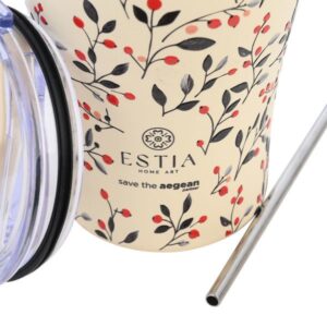 Estia Θερμός - Κούπα Coffee Mug Save the Aegean 350ml Bloom Beige 01-31701 - Image 3