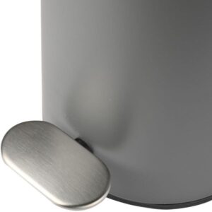 Estia Χαρτοδοχείο - Κάδος Μπάνιου Soft Close Slim Oval 5lt Ματ Γκρι 02-21931 - Image 3