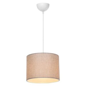 Pakoworld Φωτιστικό Οροφής Μονόφωτο PWL-1115 1xΕ27 Φ22x16.5εκ Μπεζ-Λευκό 147-000058