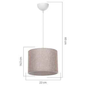 Pakoworld Φωτιστικό Οροφής Μονόφωτο PWL-1115 1xΕ27 Φ22x16.5εκ Μπεζ-Λευκό 147-000058 - Image 4