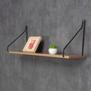 Pakoworld Ραφιέρα Τοίχου Tars 72x20x27εκ Sonoma-Μαύρο 225-000035