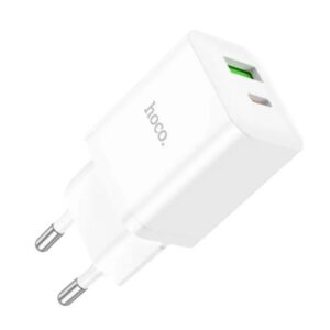 Hoco Φορτιστής Ταξιδίου N28 Founder Με 1xUSB-A QC3.0A 18W Kαι USB-C PD20W Λευκός 39130