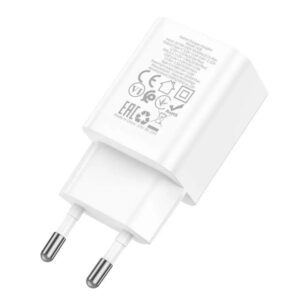 Hoco Φορτιστής Ταξιδίου N28 Founder Με 1xUSB-A QC3.0A 18W Kαι USB-C PD20W Λευκός 39130 - Image 2