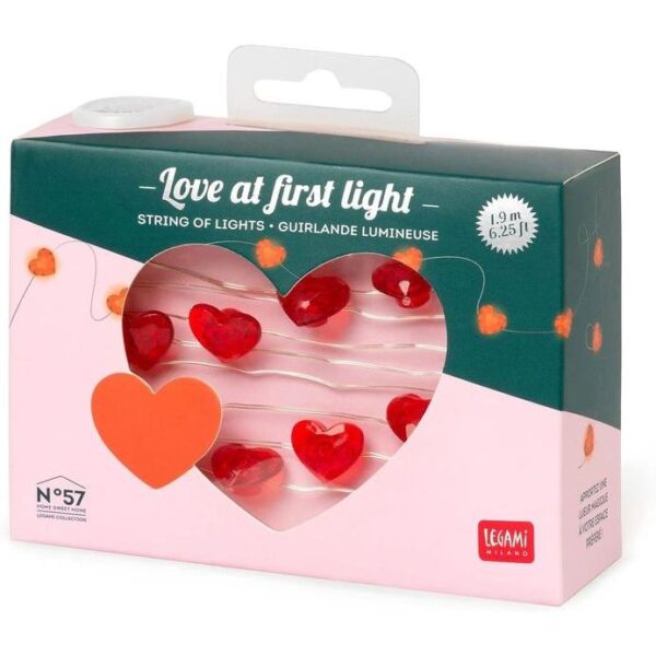 Legami Γιρλάντα Με 20 Φωτιζόμενες LED Καρδούλες 1.9m Love At First Light Μπαταρίας STRI0002