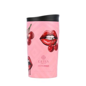 Estia Θερμός - Ποτήρι Για Καφέ Travel Mug Save The Aegean 350ml Blush Pop 01-31923