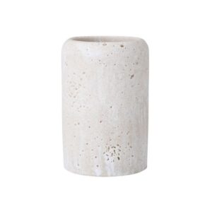 Estia Ποτηράκι Μπάνιου Travertine Φ7.7x11.5cm Εκρού 02-34047