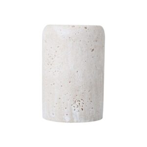 Estia Ποτηράκι Μπάνιου Travertine Φ7.7x11.5cm Εκρού 02-34047 - Image 2
