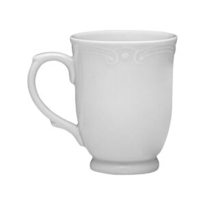 Estia Κούπα Athénée Πορσελάνινη 340ml Ανάγλυφη Λευκή 07-13523