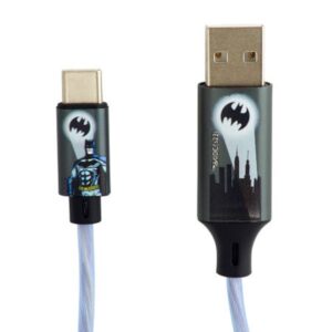 Lazerbuilt Φωτιζόμενο USB-A Σε Type-C 2.4Α 1.2m Batman CBBM-ACLI-BATMAN - Image 5
