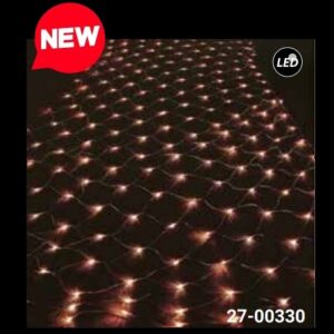Fos Me Δίχτυ Με 240 LED Πολύ Θερμό-Χάλκινο-Amber 2x4m Με 8 Προγράμματα Επεκτεινόμενα Έως 3 Tμχ. 27-00330
