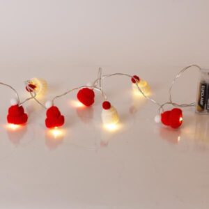 Eurolamp Σειρά Με 10 Σκουφάκια LED Θερμό Λευκό Και Χρονοδιακόπτη 1.35m Μπαταρίας Διαφανές Καλώδιο 600-03059 - Image 3