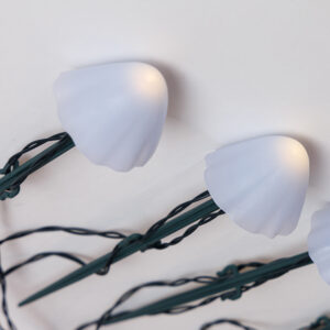 Eurolamp Σειρά Με 8 Λευκά Μανιτάρια LED Θερμό Λευκό Υ20cm IP44 Ηλιακού Συλλέκτη 600-04480 - Image 2