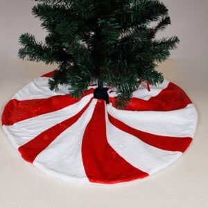 Eurolamp Ποδιά Δέντρου Candy Φ90cm Κόκκινο-Λευκό 600-47497