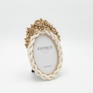 Estheti Κορνίζα 10x15cm Πολυρητίνης 14.5x2x23cm Χρυσαφί-Λευκό 756-12167