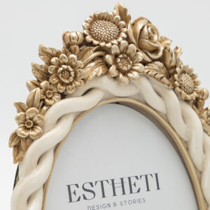 Estheti Κορνίζα 13x18cm Πολυρητίνης 14.5x2x23cm Χρυσαφί-Λευκό 756-12168 - Image 2