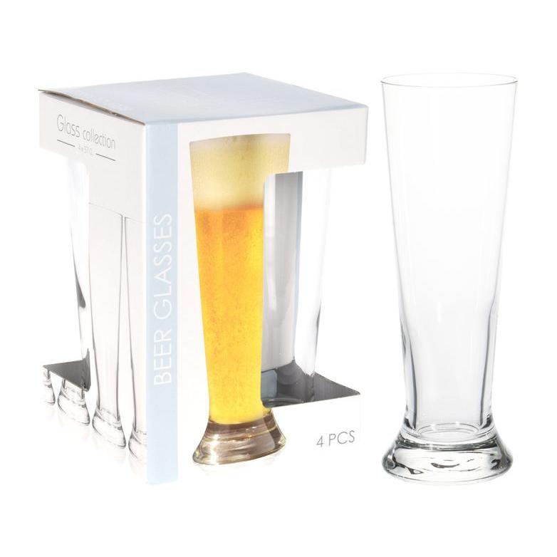 CC7000340-1_782_600 Excellent Houseware Σετ Ποτήρια Μπύρας 4 Τεμάχια 370ml Γυάλινα Διάφανα CC7000340 - Image 1