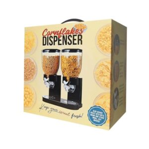 Mikamax Διανεμητής Δημητριακών – Cornflakes Dispenser 2x500gr 34.5x19.5x35cm Μαύρο MM03627 - Image 2