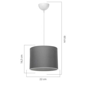 Pakoworld Φωτιστικό Οροφής PWL-1115 1xΕ27 Φ22x16.5cm Γκρι-Λευκό 147-000059 - Image 4