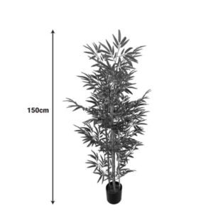 Inart Διακοσμητικό Φυτό Bamboo Σε Γλάστρα PP Υ150cm Πράσινο 316-000030 - Image 2
