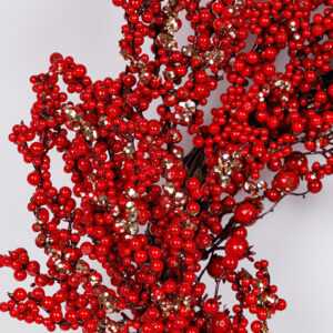 Eurolamp Στεφάνι Φ65cm Με Κόκκινα Και Σαμπανί Berries 600-46891 - Image 2