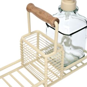 Estia Δοχεία Υγρού Πιάτων Allure 2x300ml Με Μεταλλική Βάση Και Θήκη Για Σφουγγάρι Ivory 01-26226 - Image 3