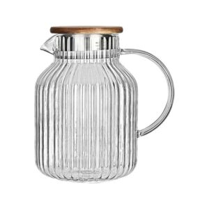 Estia Κανάτα Allure Γυάλινη 1300ml Με Ξύλινο Καπάκι 01-36782 - Image 2