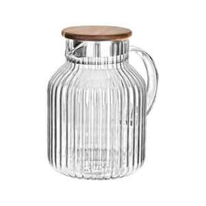 Estia Κανάτα Allure Γυάλινη 1300ml Με Ξύλινο Καπάκι 01-36782
