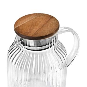 Estia Κανάτα Allure Γυάλινη 1300ml Με Ξύλινο Καπάκι 01-36782 - Image 3