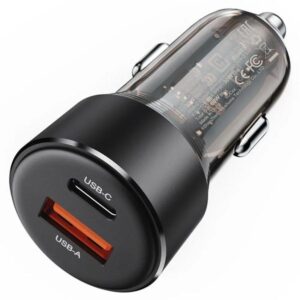 Acefast Φορτιστής Αυτοκινήτου Dual B12 USB-Α Και USB-C 60W Μαύρος 282914 - Image 2