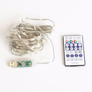 Eurolamp Σειρά 100 Smart Mini LED RGBW 9.9m IP20 USB Ντιμαριζόμενο Με Πρόγραμμα - Controller Και Διάφανο Σύρμα 600-01320 - Image 2